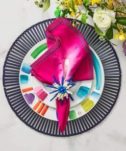 Kim Seybert Spoke Placemat In Navy, Set Of 4 Placemats