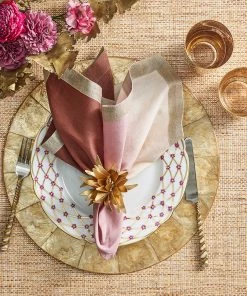 Kim Seybert Napkins Dip Dye Napkin In Mauve & Brown, Set Of 4