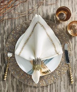 Kim Seybert Bouclé Placemat In Gold & Silver, Set Of 2