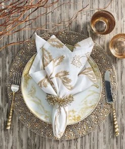 Kim Seybert Bouclé Placemat In Gold & Silver, Set Of 2