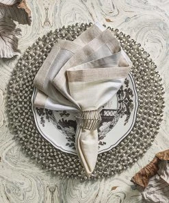 Kim Seybert Cage Napkin Ring In Silver, Set Of 4 Napkin Rings