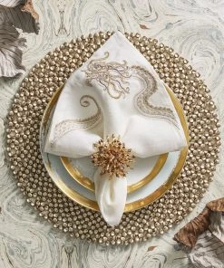 Kim Seybert Gilded Channel Placemat In Gold, Set Of 4