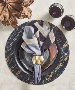 Kim Seybert Placemats Mineral Placemat In Black, Set Of 4
