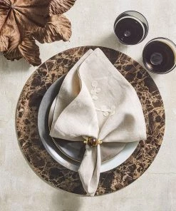 Kim Seybert Napkin Rings Mineral Napkin Ring In Brown, Set Of 4