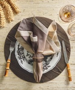Kim Seybert Oak Placemat In Bark, Set Of 4 Placemats