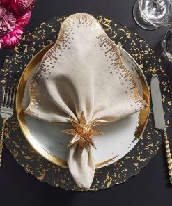 Kim Seybert Stardust Placemat In Clear & Gold, Set Of 4