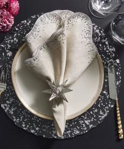 Kim Seybert Stardust Placemat In Clear & Silver, Set Of 4