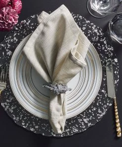 Kim Seybert Stardust Placemat In Clear & Silver, Set Of 4