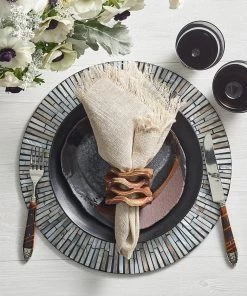 Kim Seybert Placemats Tahiti Placemat In Gray & Taupe, Set Of 4