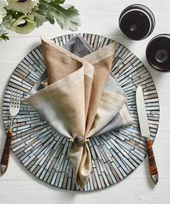 Kim Seybert Napkin Rings Mineral Napkin Ring In Ash, Set Of 4