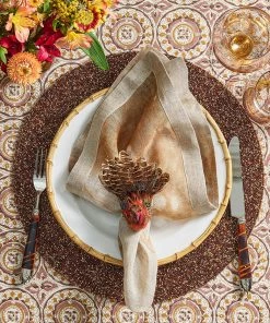 Kim Seybert Ethereal Napkin In Natural & Brown, Set Of 4