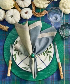 Kim Seybert Napkin Rings Mineral Napkin Ring In Emerald, Set Of 4