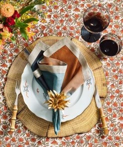 Kim Seybert Napkins Dip Dye Napkin In Midnight & Copper, Set Of 4