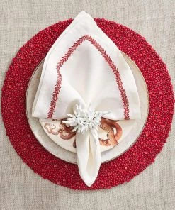 Kim Seybert Amalfi Napkin Ring In White, Set Of 4 In A Gift Box