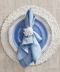 Kim Seybert Oxford Napkin In Periwinkle, Set Of 4 Napkins