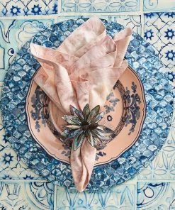 Kim Seybert Placemats Camellia Placemat In Navy, Set Of 4