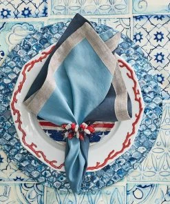 Kim Seybert Placemats Camellia Placemat In Navy, Set Of 4