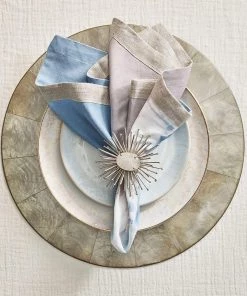 Kim Seybert Solstice Napkin In Blue & Gray, Set Of 4 Napkins