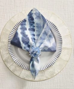 Kim Seybert Duo Dye Napkin In Navy & Periwinkle, Set Of 4