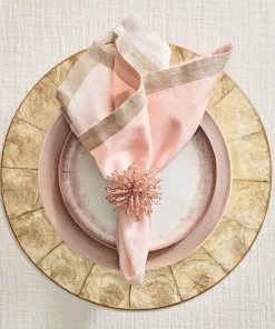 Kim Seybert Brilliant Napkin Ring In Blush, Set Of 4