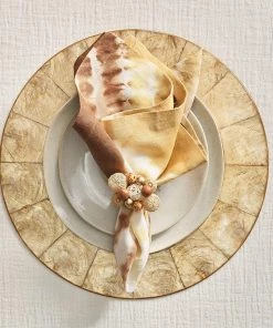 Kim Seybert Duo Dye Napkin In Natural & Brown, Set Of 4