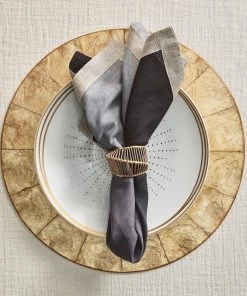 Kim Seybert Napkin Rings Cage Napkin Ring In Gold & Black, Set Of 4