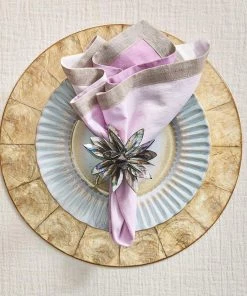 Kim Seybert Napkin Rings Shell Flower Napkin Ring In Multi, Set Of 4