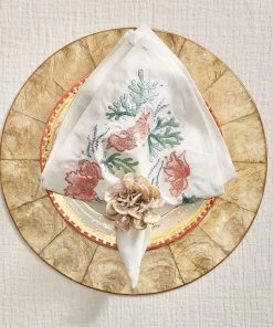 Kim Seybert Isle Napkin In White & Multi, Set Of 4 Napkins