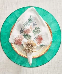 Kim Seybert Isle Napkin In White & Multi, Set Of 4 Napkins