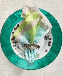 Kim Seybert Round Ombre Capiz Placemat In Azure, Set Of 4