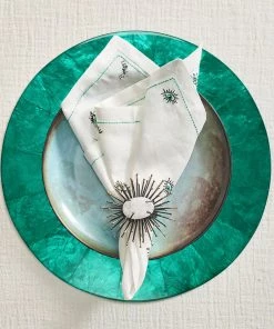 Kim Seybert Round Ombre Capiz Placemat In Azure, Set Of 4