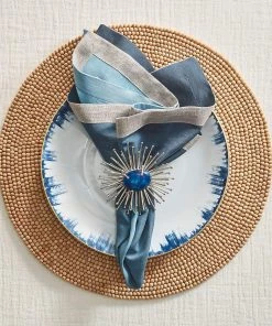 Kim Seybert Wood Round Placemat In Natural, Set Of 4 Placemats