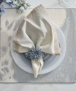 Kim Seybert Ethereal Placemat In Ivory & Gray, Set Of 2