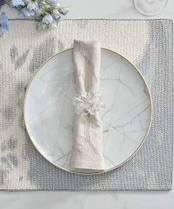 Kim Seybert Ethereal Placemat In Ivory & Gray, Set Of 2