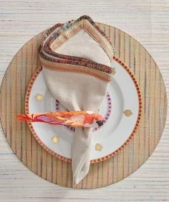 Kim Seybert Placemats Frolic Placemat In Natural & Multi, Set Of 4