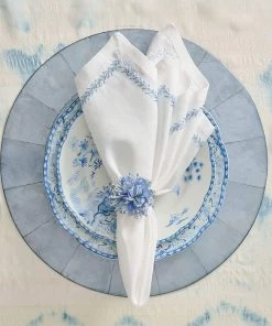 Kim Seybert Round Capiz Placemat In Periwinkle, Set Of 4