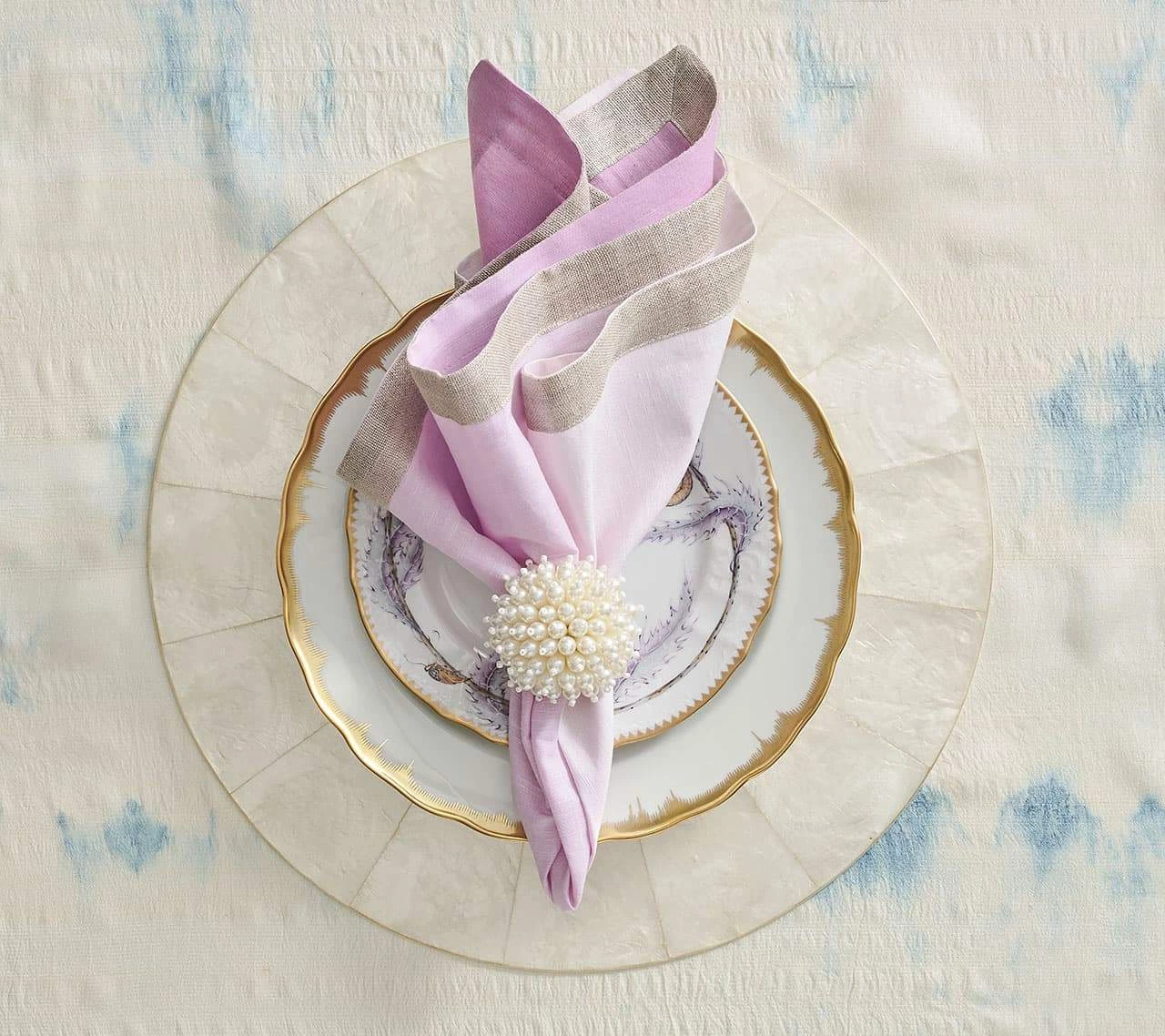 Kim Seybert Round Capiz Placemat In Natural, Set Of 4 Placemats