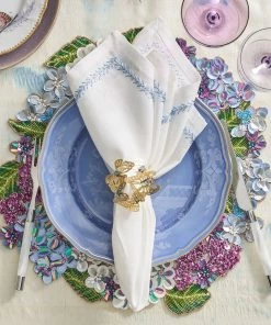 Kim Seybert Napkin Rings Butterfly Garden Napkin Ring In Gold & Silver, Set Of 4