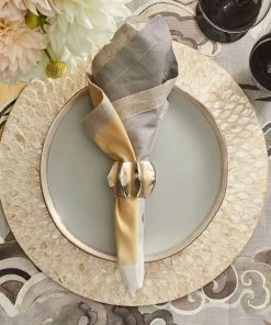 Kim Seybert Desert Napkin Ring In Gold & Silver, Set Of 4