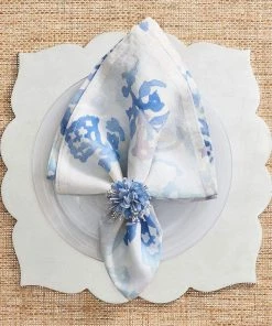 Kim Seybert Napkins Watercolor Napkin In White & Multi, Set Of 4