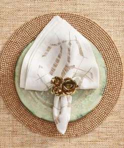 Kim Seybert Wood Round Placemat In Natural, Set Of 4 Placemats