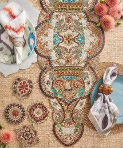 Kim Seybert Suzani Drink Coasters In Multi, Set Of 4, In A Gift Bag