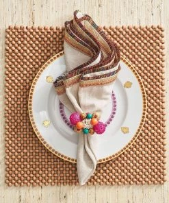 Kim Seybert Java Napkin Ring In Multi, Set Of 4