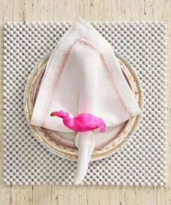 Kim Seybert Flamingo Napkin Ring In Pink & Orange, Set Of 4