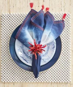 Kim Seybert Amalfi Napkin Ring In Coral, Set Of 4 In A Gift Box Napkin Rings