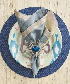 Kim Seybert Saigon Placemat In Navy, Set Of 4 Placemats