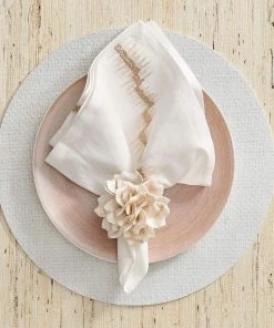 Kim Seybert Napkin Rings Dahlia Napkin Ring In Ivory, Set Of 4
