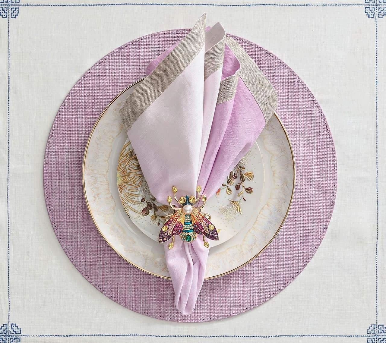 Kim Seybert Napkins Dip Dye Napkin In Lilac, Set Of 4