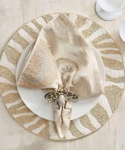 Kim Seybert Fly Away Napkin Ring In Black & Multi, Set Of 4