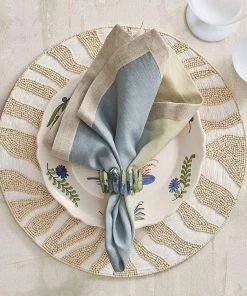 Kim Seybert Serengeti Placemat In White & Natural, Set Of 2 Placemats